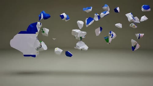 El Salvador Map and Flag Reveal with Shattered 3D Elements