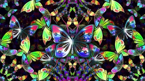 Mandala aux papillons (4K)