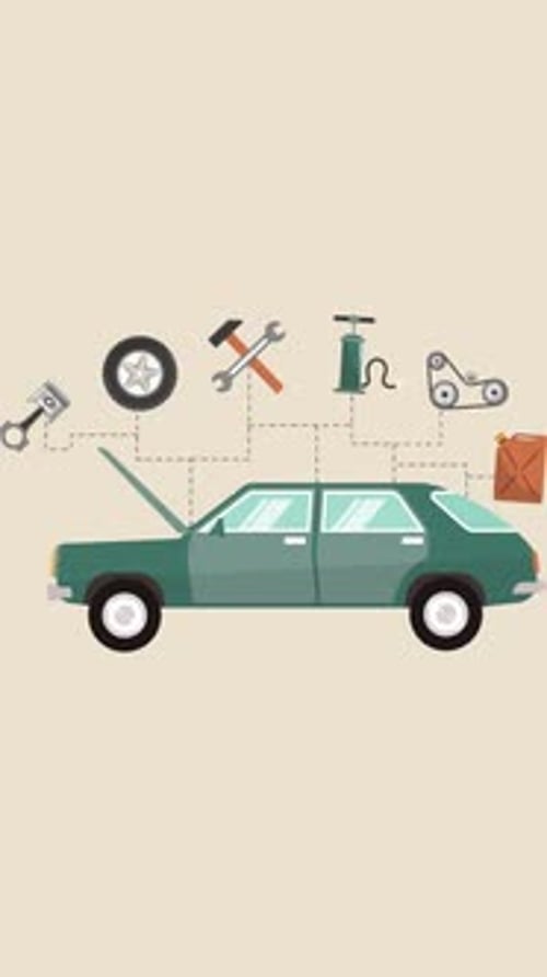 Opening The Hood Of The Vehicle Arriving At The Car Repair Service On Vertical