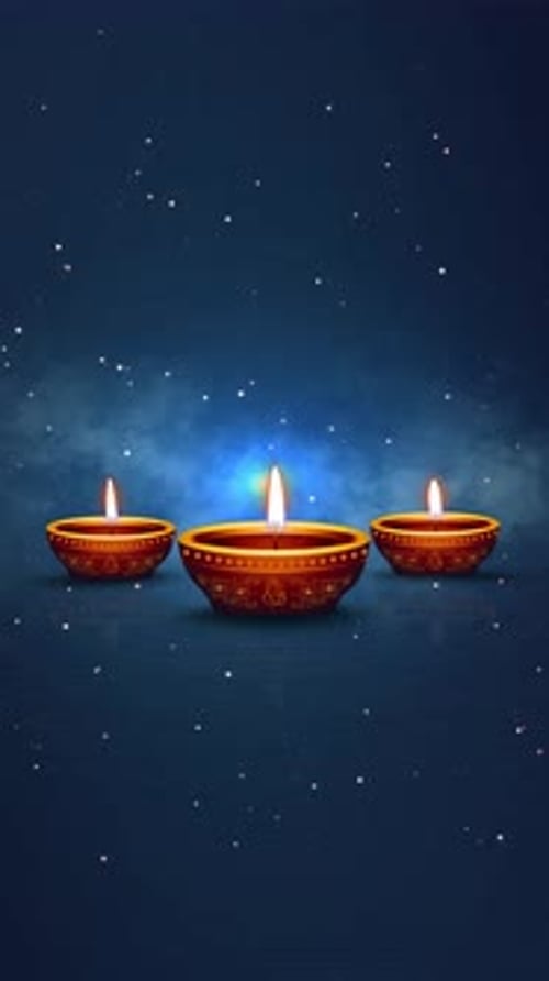 Happy Diwali Hindu festival, greeting card. Burning diya background for light festival of India. 202