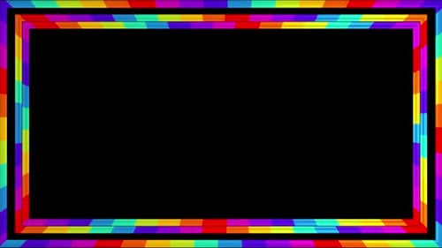 Animated Rainbow Geometric Decorative Frame
