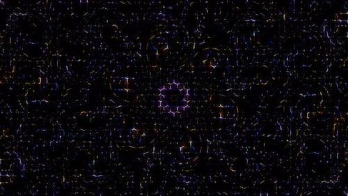 Futuristic Animated Hexagon Grid Network Background Loop