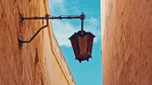 Amazing Old Town Mdina in Malta Walking Narrow Medieval City Street Made of Limestone