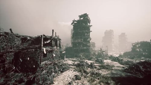 Devastation in the City After Extensive Military Action in 2023