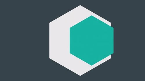 Flat Design Hexagon Sliding Reveal Transition
