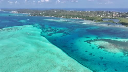 San Andres Skyline At San Andres Providencia Y Santa Catalina Colombia. Colombian Caribbean Beach. B