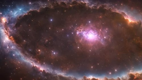 Vibrant Abstract Nebula Starfield Background