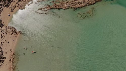 Idyllic Boats in Shallow Waters Crete