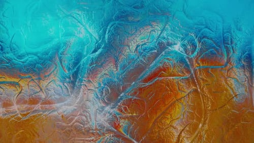 Vibrant Seamless Loop of Abstract Fluid Organic Texture Background