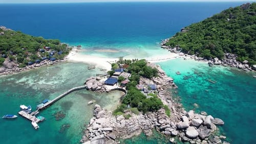 Aerial View of Koh Nang Yuan Island in Koh Tao Thailand
