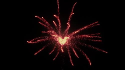 Bright Fireworks Particle Explosion on Black