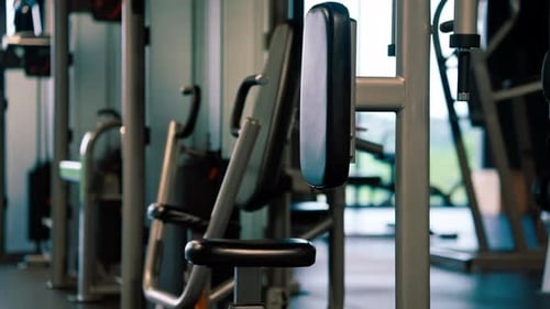 sports equipment in the gym dumbbells weights various simulators playing sports an active lifestyle