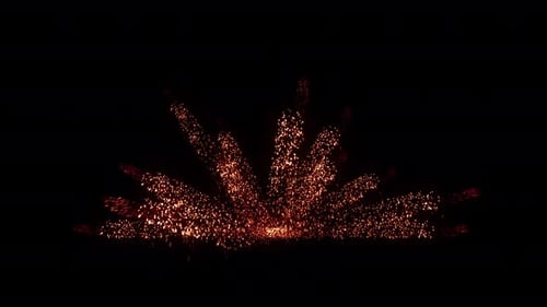 Golden Sparkling Particle Burst Reveal Transition