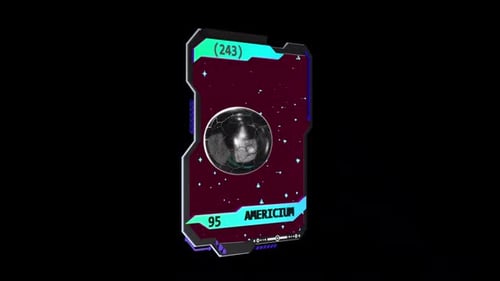 Futuristic 3D Element Data Card Animation