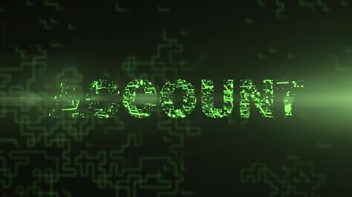 Account - Digital Text Animation