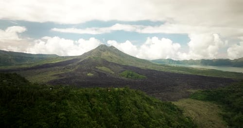 Mount Batur, active volcano, popular hiking destination, Bali, Indonesia