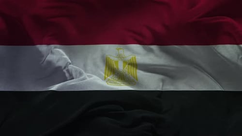 Realistic Waving Egypt Flag Animation for National Identity