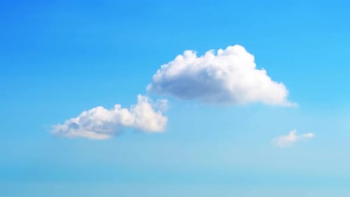 The cloud appears and disappears in the blue sky.