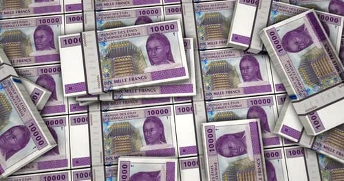 Surgen paquetes de billetes en francos CFA centroafricanos
