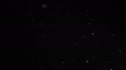 Abstract Particles Sparkle on Black Background