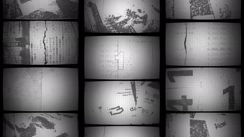 Gritty Analog Television Wall with Abstract Texture Glitches