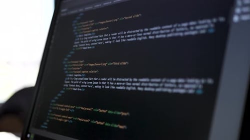 Computer Code Displayed on a Computer Monitor