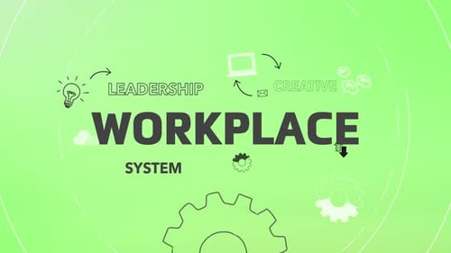 Minimalist Workplace System Infographic Animation