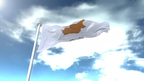 Cyprus Flag Loop 4K