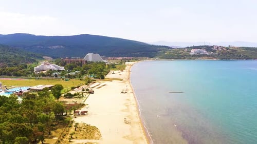 aerial view of empty beach