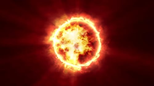 Sonnenstern des Sonnensystems | Gasausbruch von der Sonnenoberfläche | Sonneneruption