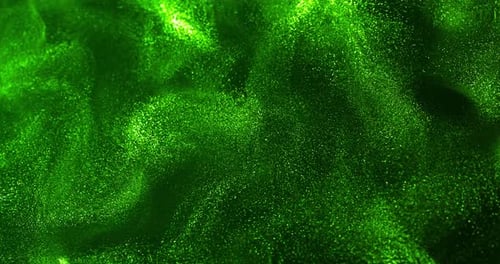 Fond dynamique de particules vertes