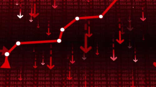 Fallender Chart-Hintergrund