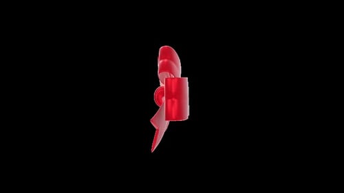 Elegant Red Velvet Bow on Black Background