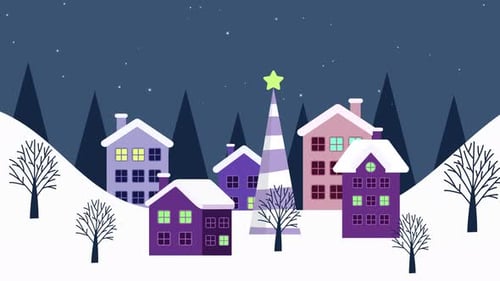 Weihnachtsstadt-Hintergrundanimation