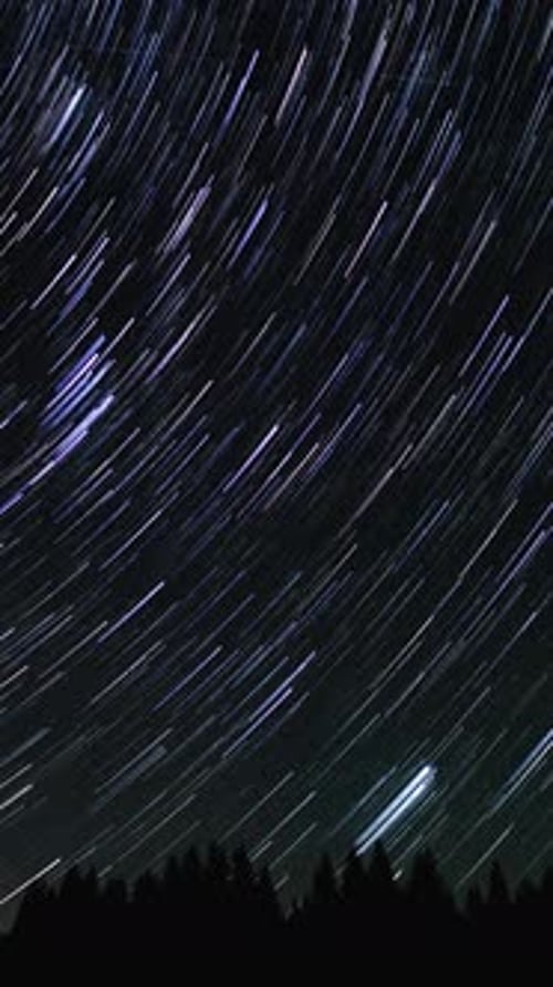 Star Trails in the Night Sky