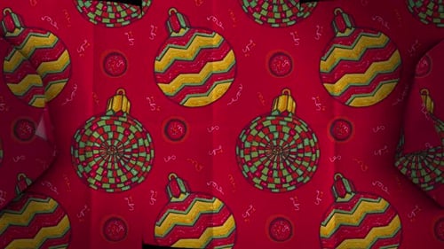 Decorative Christmas Bauble Pattern Loop Animation