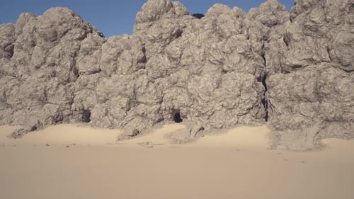 Sundrenched Rocky Landscape Light Highlights Rugged Earth Formations