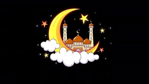 Ramadan Kareem Background Animation Alpha Channel 4K