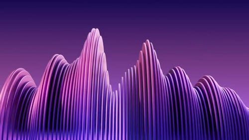 3D Waves Circle Waveform Loop