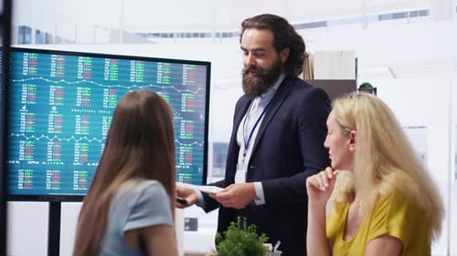 Financial Adviser Offering Advice on Budgeting Investing and Stock Market