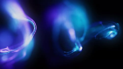 Dynamic Glowing Particle Trails Abstract Background Loop