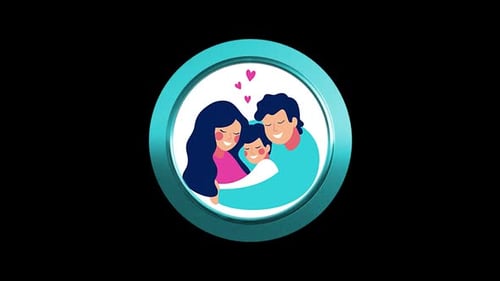 Cartoon Of Mother Day Cards Loop 3d Icon