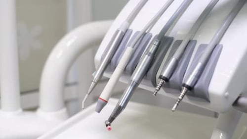 Dental Tools in a Bright White Office