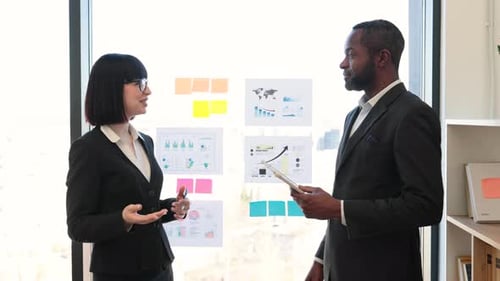 Professionals Collaborate in Modern Office, Handshake