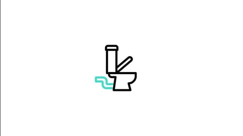 Animiertes Toilettensymbol