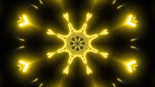 Abstract Glowing Geometric Hypnotic Tunnel Motion Loop