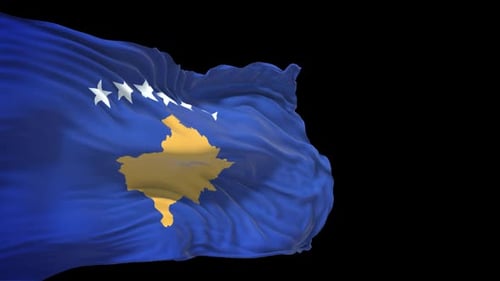 Kosovo-Flagge mit Alpha-Kanal