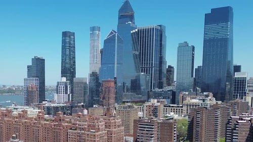 Skyscraper skyline in new york city