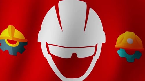 Labor Day Red Wave Background Loop Animation