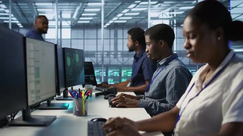 Engineers Seeing System Hacked Popup on PC Screen in Data Center